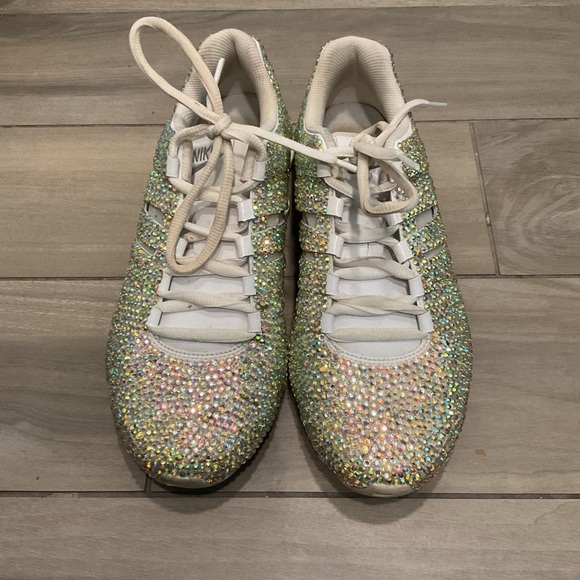 Nike SHOX Swarovski Crystal Rhinestone Diamond-Like Sneakers Shoes Gift Y2K sz 9 - Picture 4 of 9